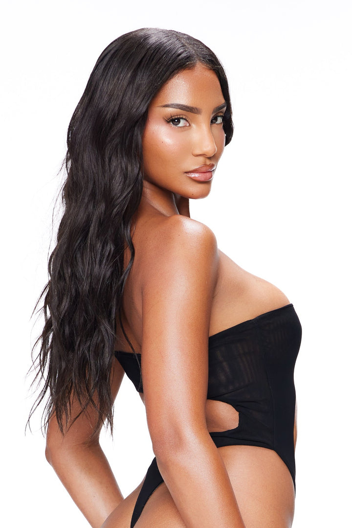 Naomi Mesh One Piece — Black