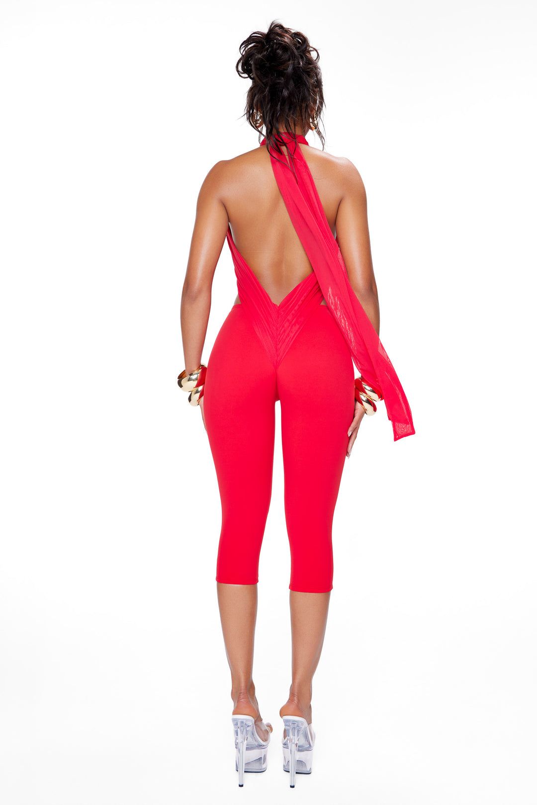 Carmen Wrap Capri — Red