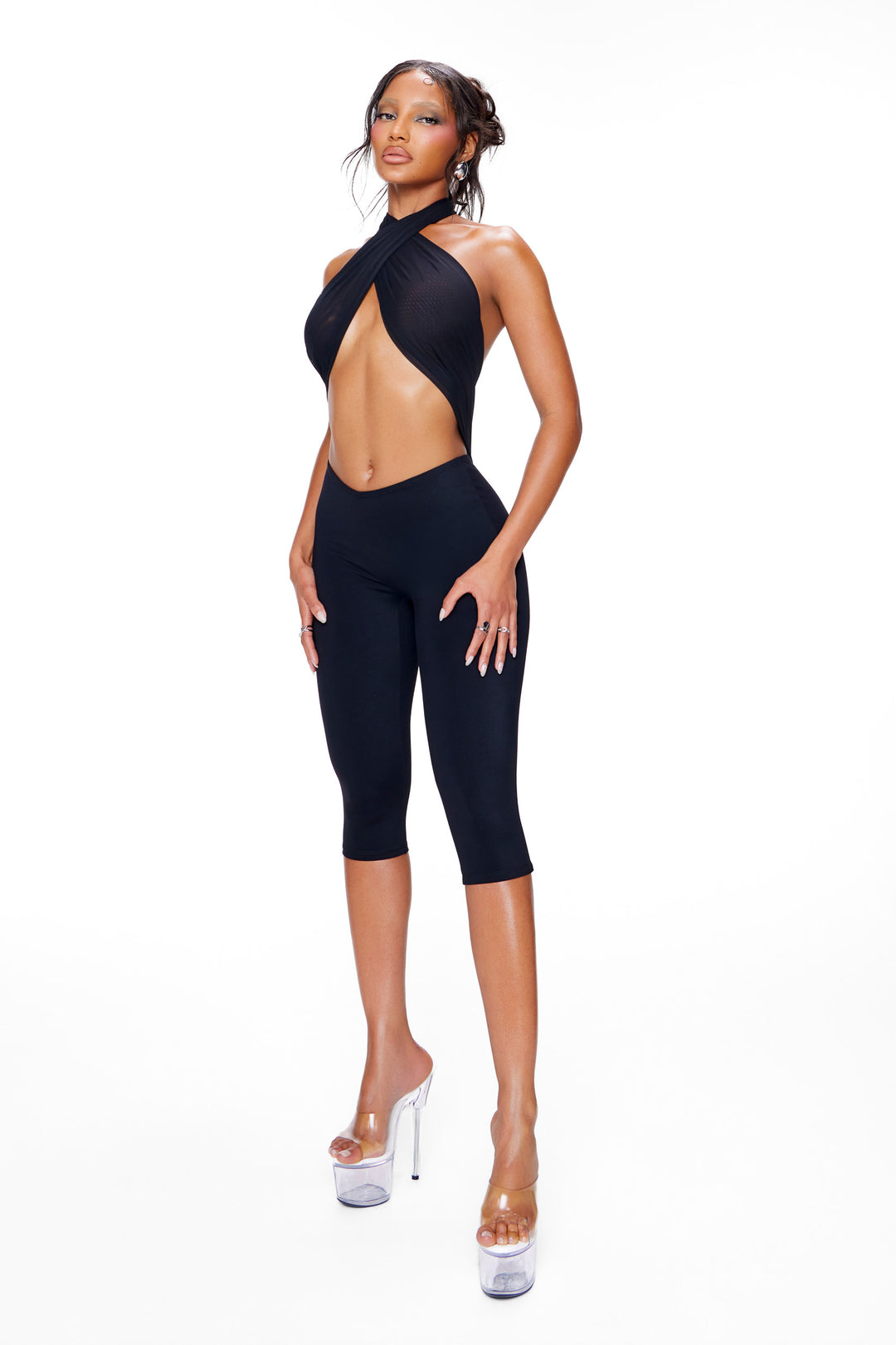 Carmen Wrap Capri — Black