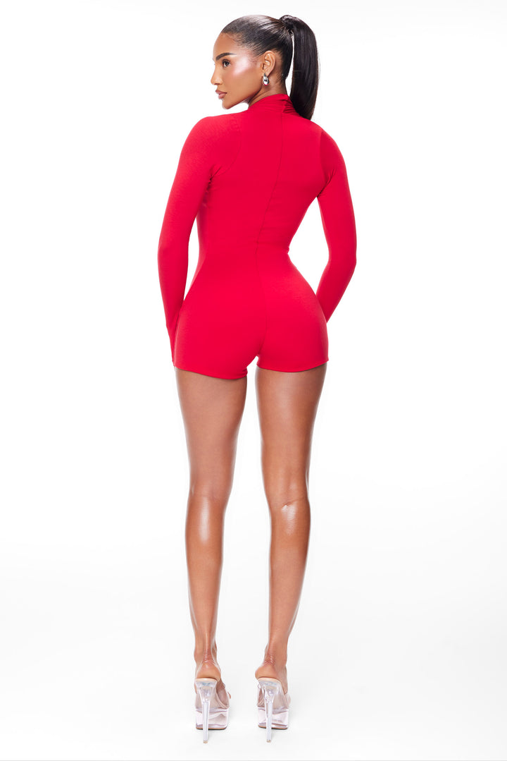 Nadia Short bodysuit — Red
