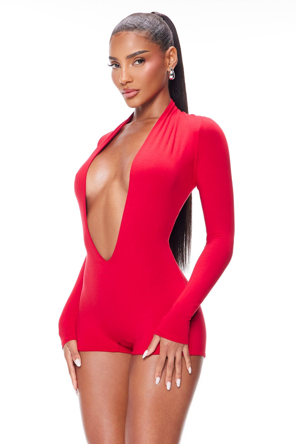 Nadia Short bodysuit — Red