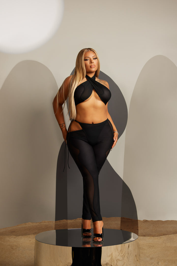 Jora Wrap Top - Black